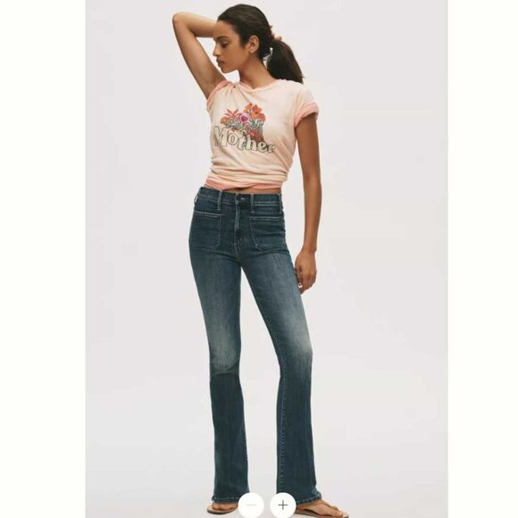 MOTHER Blue Flare Jeans - Picture 1 of 13